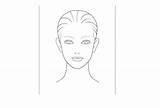 Face Blank Charts Chart Makeup Template Hair sketch template