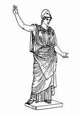 Athena Greek Coloring Goddess Statue Clipart Statues Wisdom Transparent Pages Printable Edupics sketch template