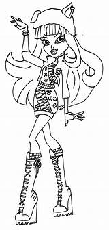 Monster High Pages Wishes Coloring Getcolorings sketch template