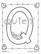 Coloring Letter Quiet Pages Printable Time Alphabet Sheet Print Getcolorings Ministry Numbers Kids Bible sketch template