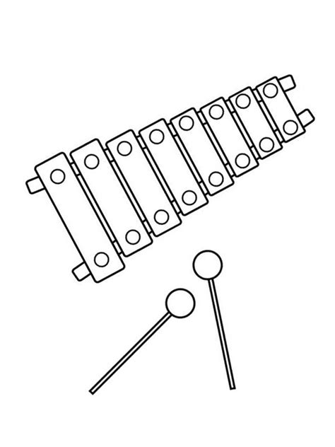 xylophone coloring page  popular svg design