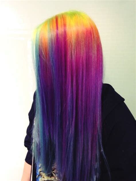 rainbow colored hairstyles   pretty designs