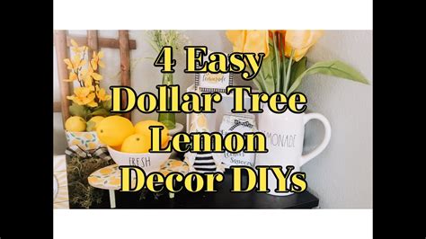 simple dollar tree lemon decor diy lemon diy home