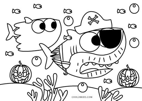 printable baby shark coloring pages  kids   shark