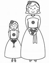 Coloring Bridesmaid Wedding Pages Kids Girl Flower Printable Girls Bride Color Sheknows Groom Books Book Drawing Flowergirl Clipart Colouring Big sketch template