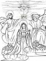 Coloring Mary Mother Pages Popular Queen sketch template