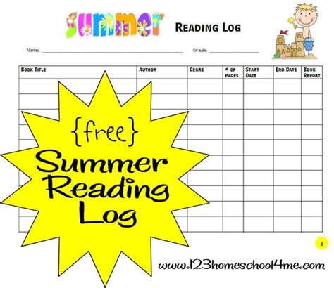 summer reading log freebie supplyme