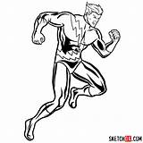 Quicksilver Marvel Comics Superheroes Draw Step Drawing Movies sketch template