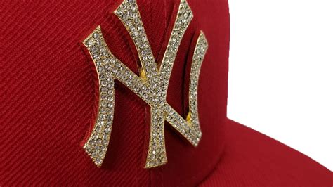 era  york yankees red gold crystal diamond exclusive fitted