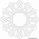 Embroidery Pattern Knotwork Coloring Knot sketch template