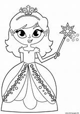 Coloring Pages Prinsess Princess Printable Fairy Comments sketch template
