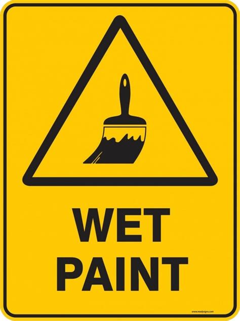 wet paint safety signs cwp painting