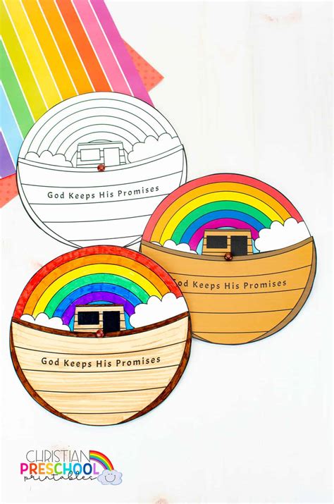 noahs ark craft spinner  kids christian preschool printables