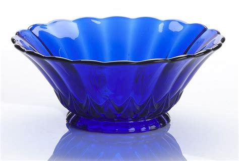 Mosser Glass Nicole Serving Bowl Cobalt Blue