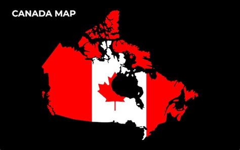 premium vector canada national flag map design illustration  canada