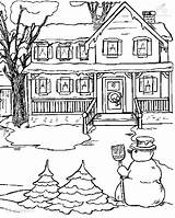 Coloring Pages Winter Christmas Adults Snowman Snow Printable Scene House Kids Sheets Fun Coloringpages Season Getdrawings 1001 Coloringpages1001 Choose Board sketch template