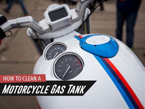 clean  motorcycle gas tank  step  step guide