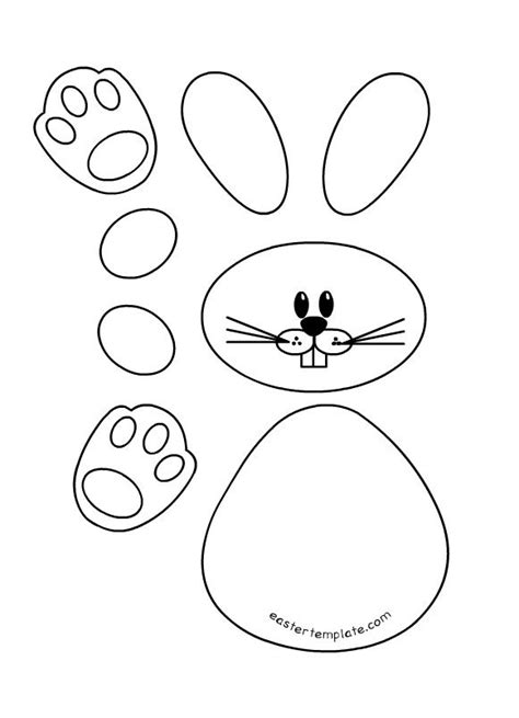 bunny printable template easter template easter templates bunny