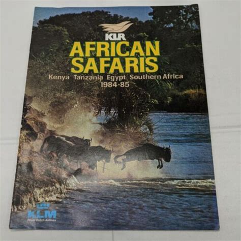 Klm Royal Dutch Airlines Klr African Safaris 1984 85 Magazine Kenya