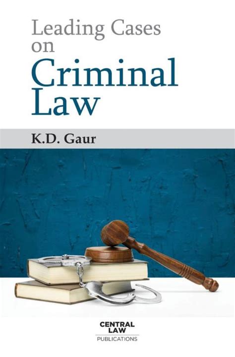 leading cases on criminal law english paperback kd gaur