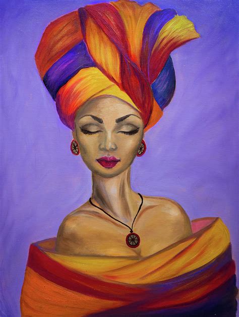 african queen painting  lilia  pixels