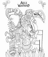 Alice Ausmalbilder Wunderland Wonderland Malvorlagen sketch template