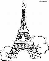 Eiffel Tower Coloring Pages Paris Outline Drawing Print Drawings Colouring 2d Template Printable Tokyo Color Easy Getdrawings Pencil Getcolorings Clipartmag sketch template