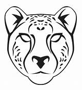 Cheetah Leopard Drawing Outline Face Mask Template Head Vector Animal Coloring Jaguar Drawings Paintingvalley 2d Lion Visit Painting Choose Board sketch template