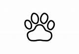 Coloring Paw Print Tiger Pages Prints Outline Clemson Paws Clip Stencil Cliparts Clipart Tigers Drawing Line Color Embroidery Printable Draw sketch template