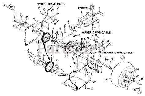 mtd   mtd snow thrower  wheel assembly complete parts lookup  diagrams