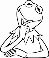 Kermit Coloring Pages Frog Think Drawing Getcolorings Wecoloringpage Marvelous Color Muppets Clipartmag Clipart Line Choose Board Printable Leaping sketch template