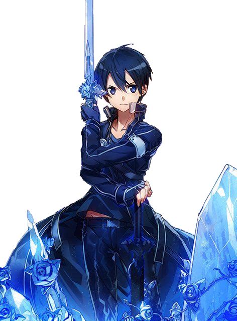 Kirito With Blue Rose Sword Better Png Sword Art Online