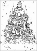 Coloriage Mandala Imaginaire Adults Colorier Adulti Castelo Castillo Habitation Dessin Castello Imprimer Justcolor Coloriages Colorir Stampare Château Livre Princesse Impressionnant sketch template