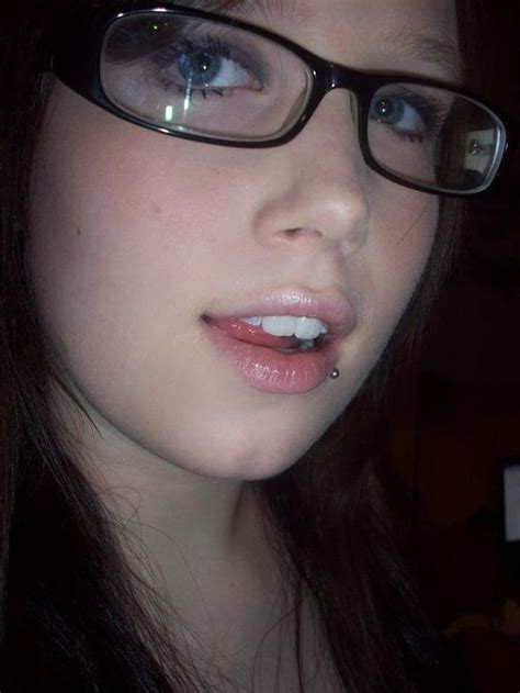 Cute Girl Glasses Pierced Lip Girls With Glasses Pinterest Girl