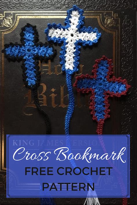 crocheted cross bookmarks  crochet cross bookmark pattern ribbon