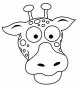 Giraffe Mask Coloring Pages 為孩子的色頁 sketch template