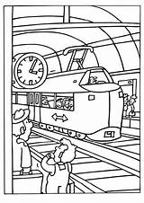 Train Coloring Station Pages sketch template