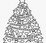 Tree Coloring Christmas Pages Kids Realistic sketch template