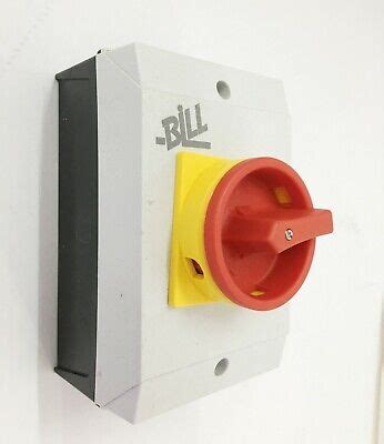 bill electrical ip rotary isolator tpn switch disconnector  pole amp kw ebay