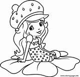Strawberry Coloring Shortcake Sitting Cartoon Pages Drawing Printable Print Color Getdrawings Coloringpages101 Characters sketch template