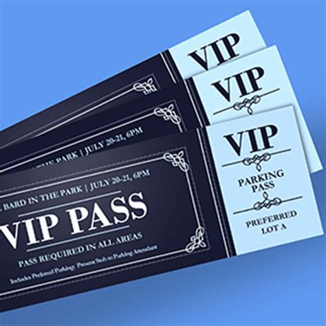 printable vip pass template   hollywood vip ticket