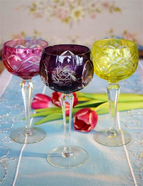 Colored Crystal Wine Glasses Germany купить на Ярмарке