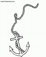 Anchor Coloring Rope Boat Clipart Anchors Pages Clip Small Boats Printactivities Printable Cliparts Gif Easy Library Popular Designs Coloringhome Need sketch template