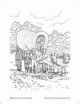 Coloring Pages Pioneer Wagon Printable Life Sheets Lds Sarah Plain Tall Activities Covered Nursery Chuck Pioneers Books Color Oregon Trail sketch template