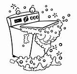 Machine Washing Sticker Laundry Apply They sketch template