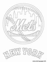 Coloring Logo Mlb Baseball Mets York Pages Sport Printable Color Book sketch template