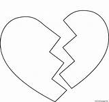 Heart Broken Coloring Pages Printable Print sketch template