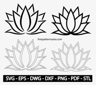 printable lotus flower template hd png  transparent png