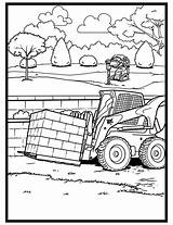 Coloring Pages Bobcat Tractor Skid Steer Visit Colouring Printable sketch template