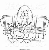 Documents Tax Buried Businesswoman Toonaday sketch template